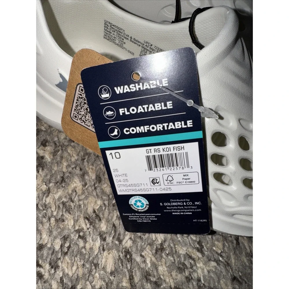 Shark Rugged Kids Water Shoes Kids Size 10 White, Beach Pool Lake